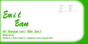 emil ban business card