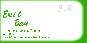 emil ban business card